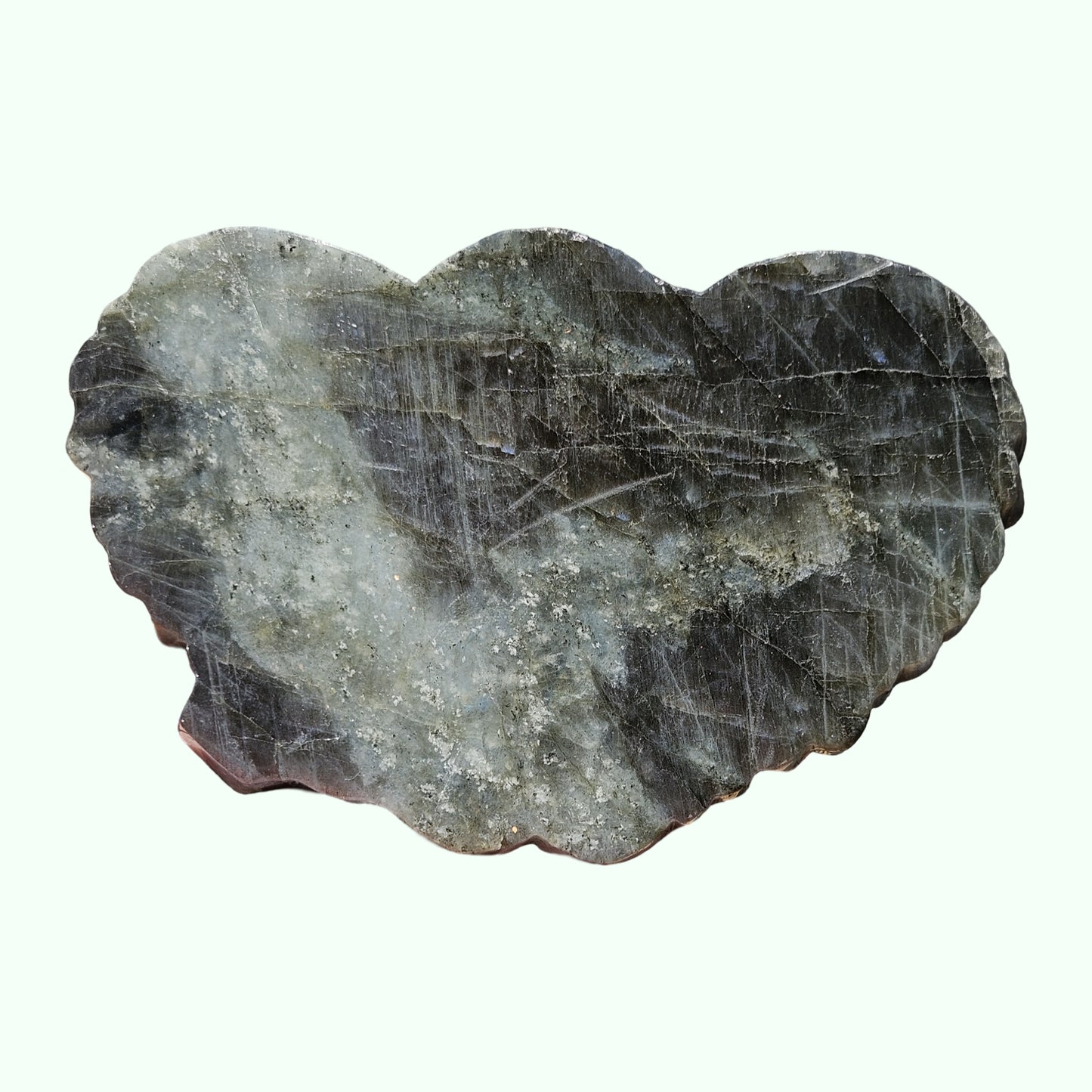 Labradorite Elephant (Orange-Pink Flash)