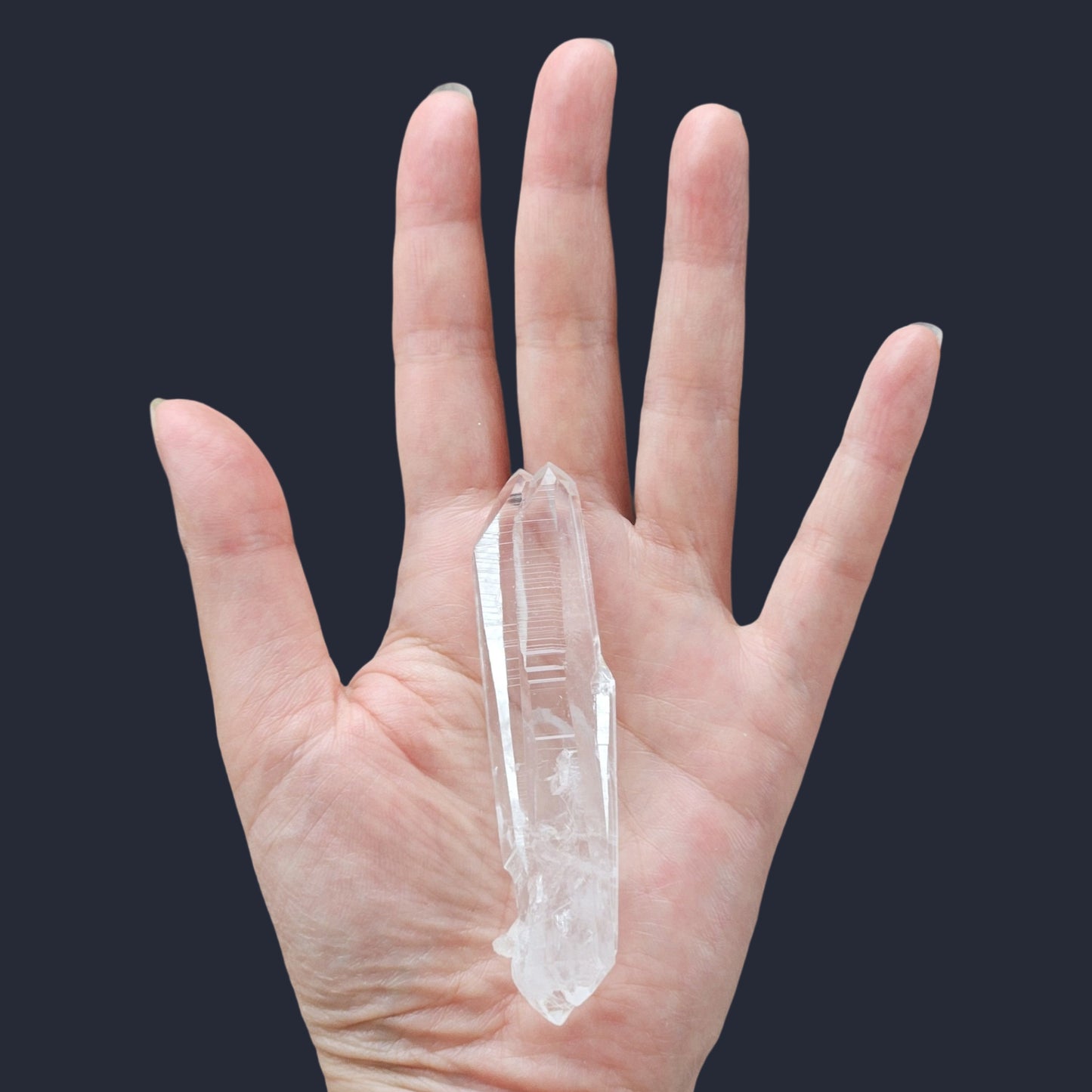 Twin Laser Wand – Striated, Double Terminated Quartz