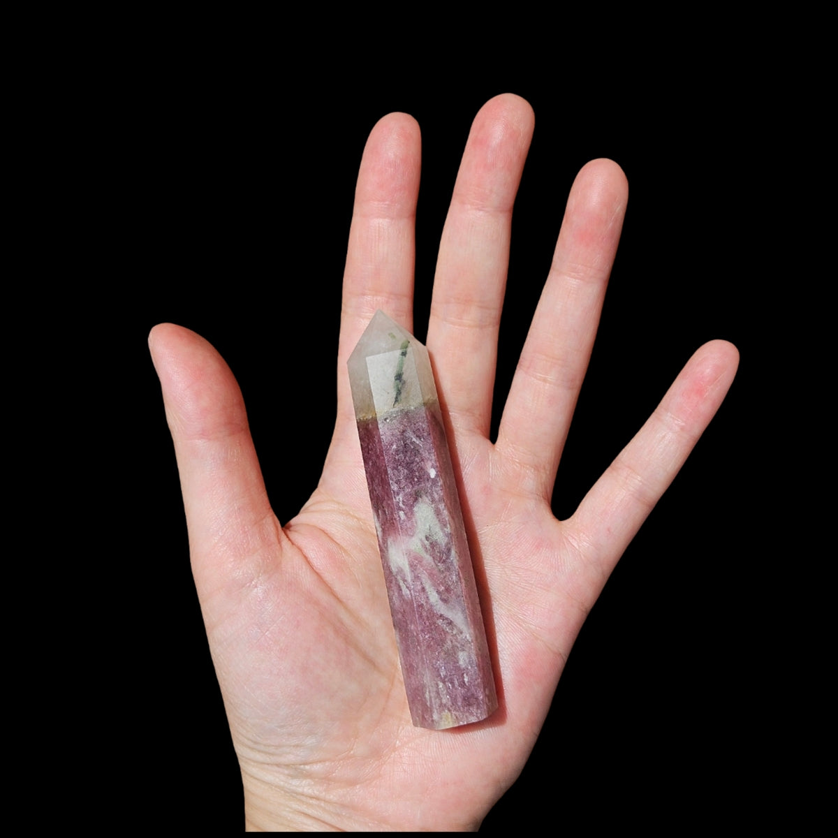 Pink Tourmaline–Lepidolite Point