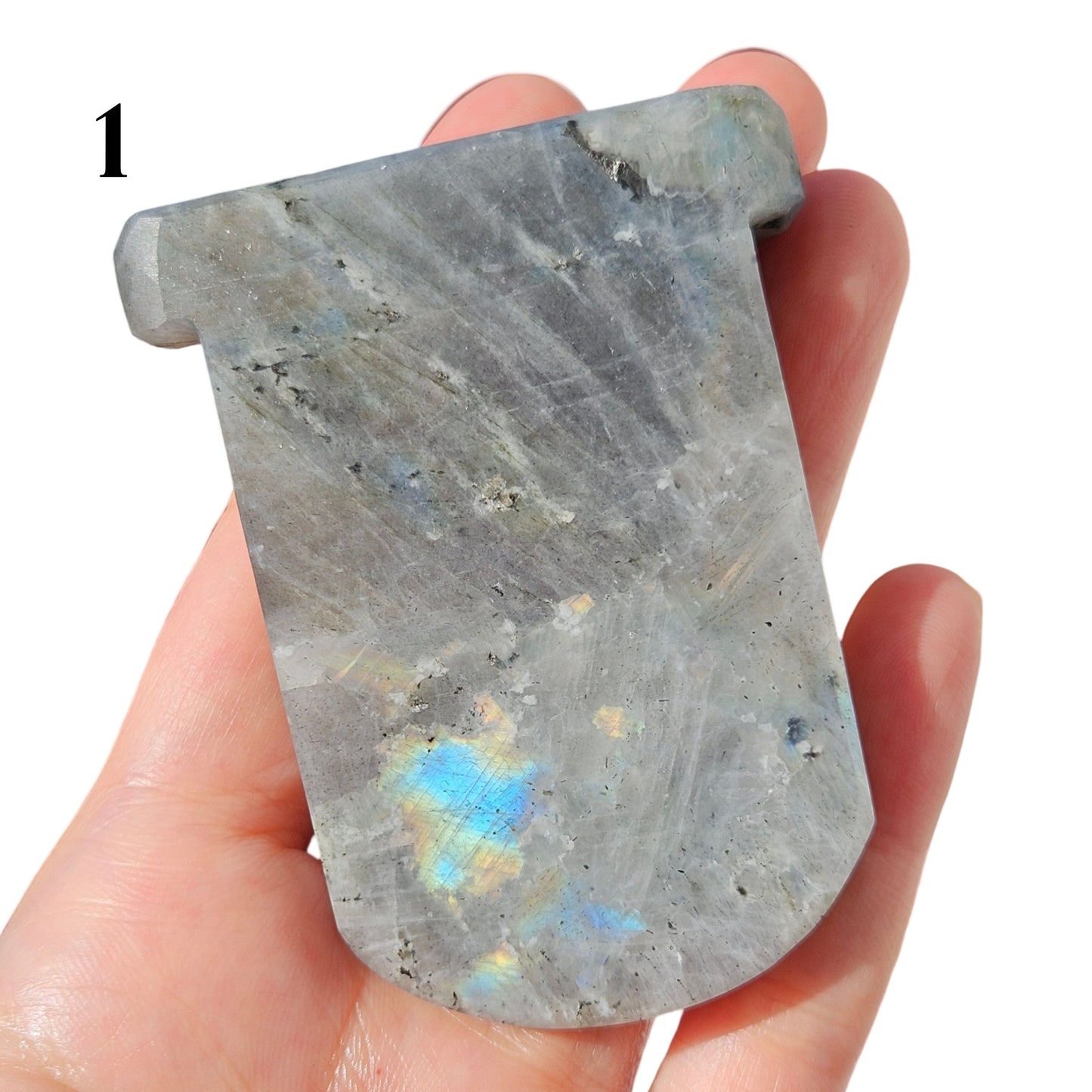 Labradorite Tombstone Crystal Carvings