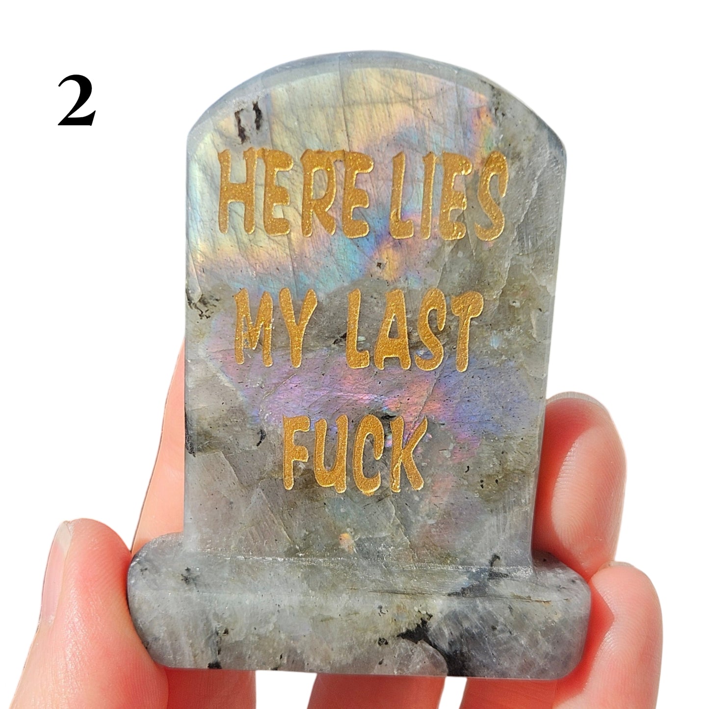 Labradorite Tombstone Crystal Carvings