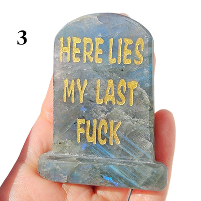 Labradorite Tombstone Crystal Carvings