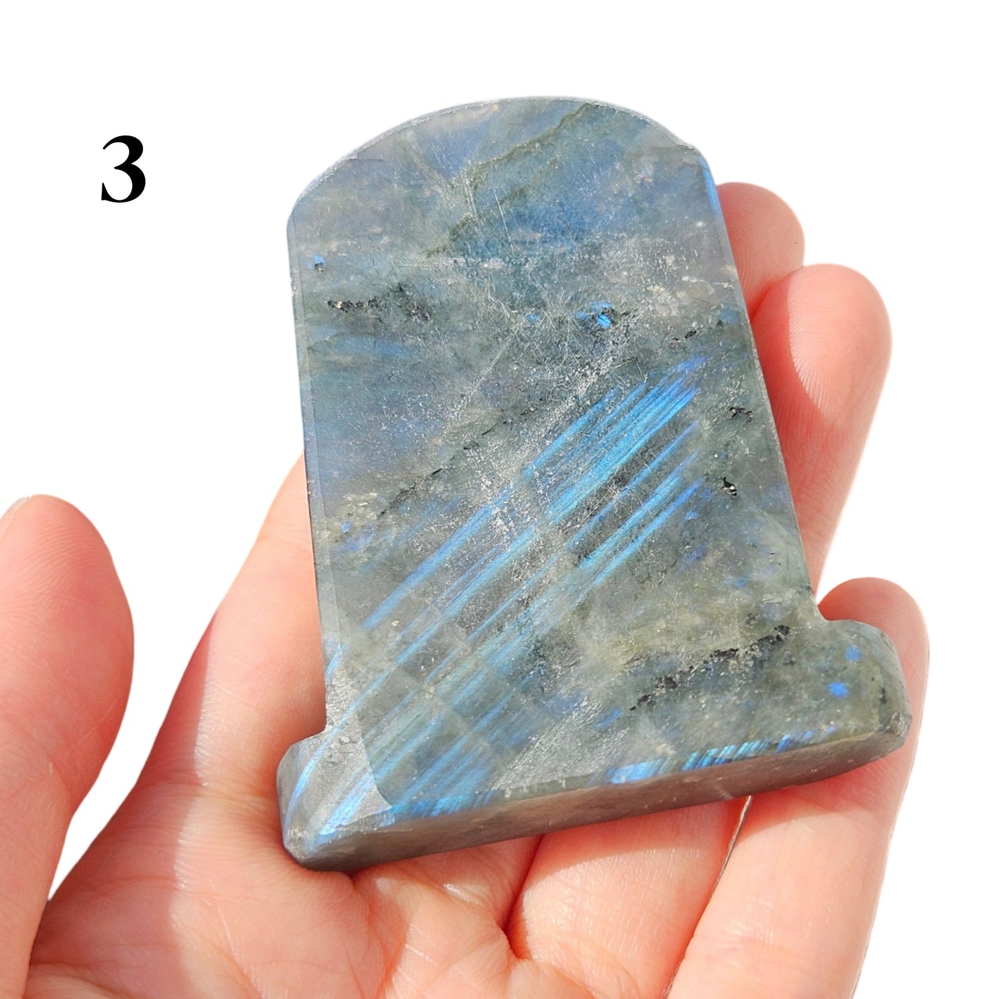 Labradorite Tombstone Crystal Carvings