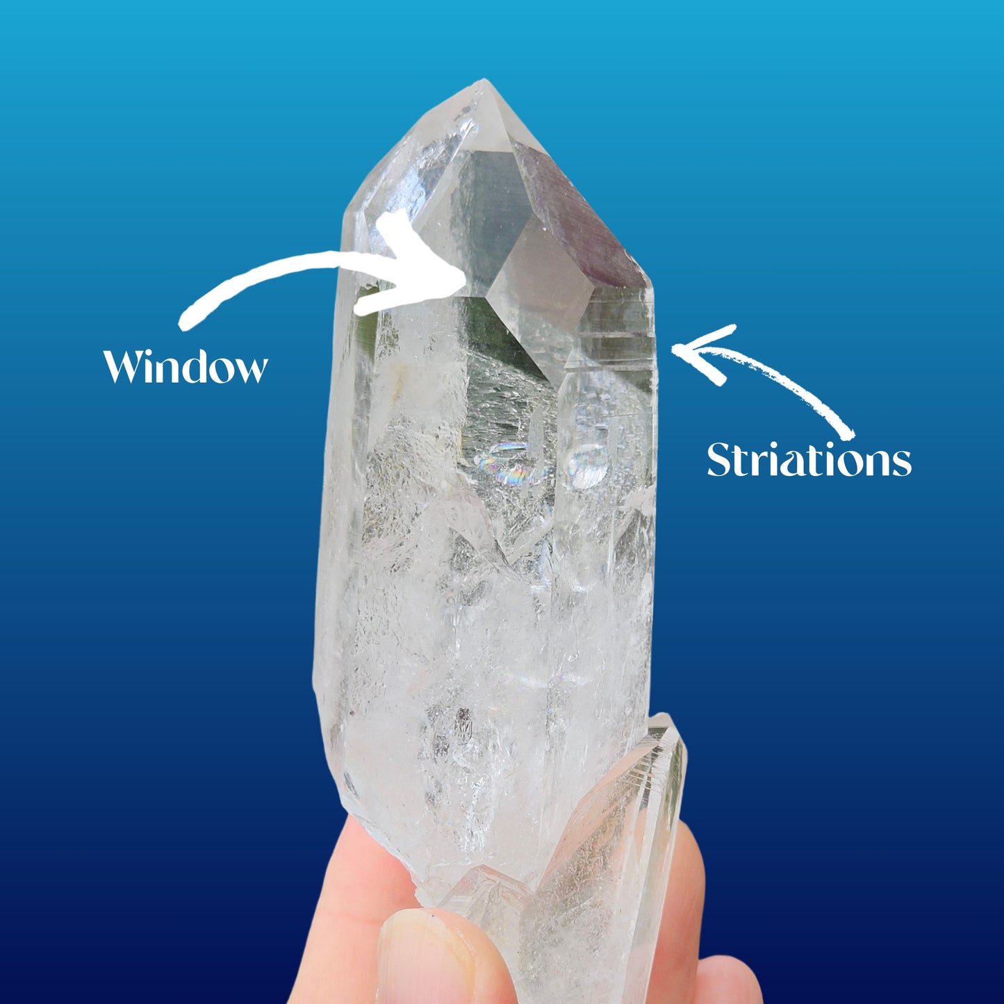 Window Quartz with Striations