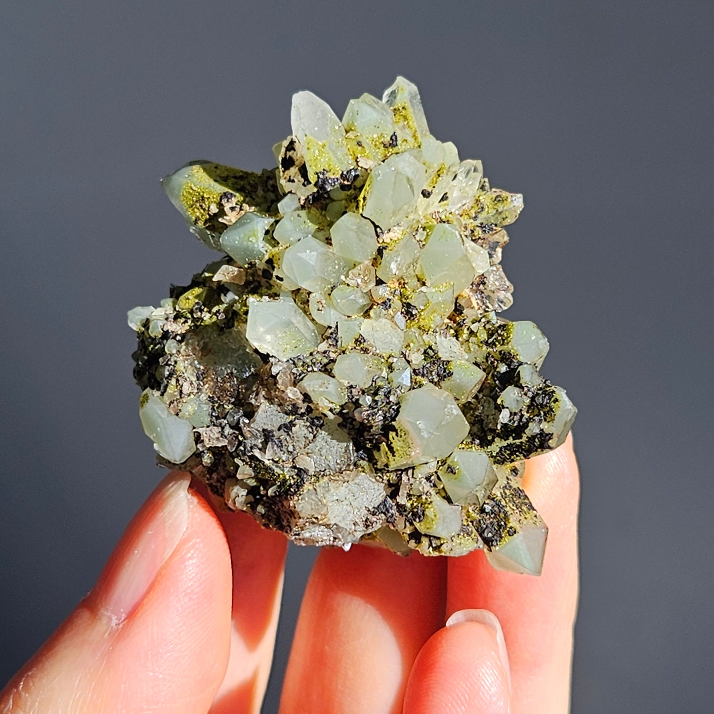 Chlorite quartz with epidote