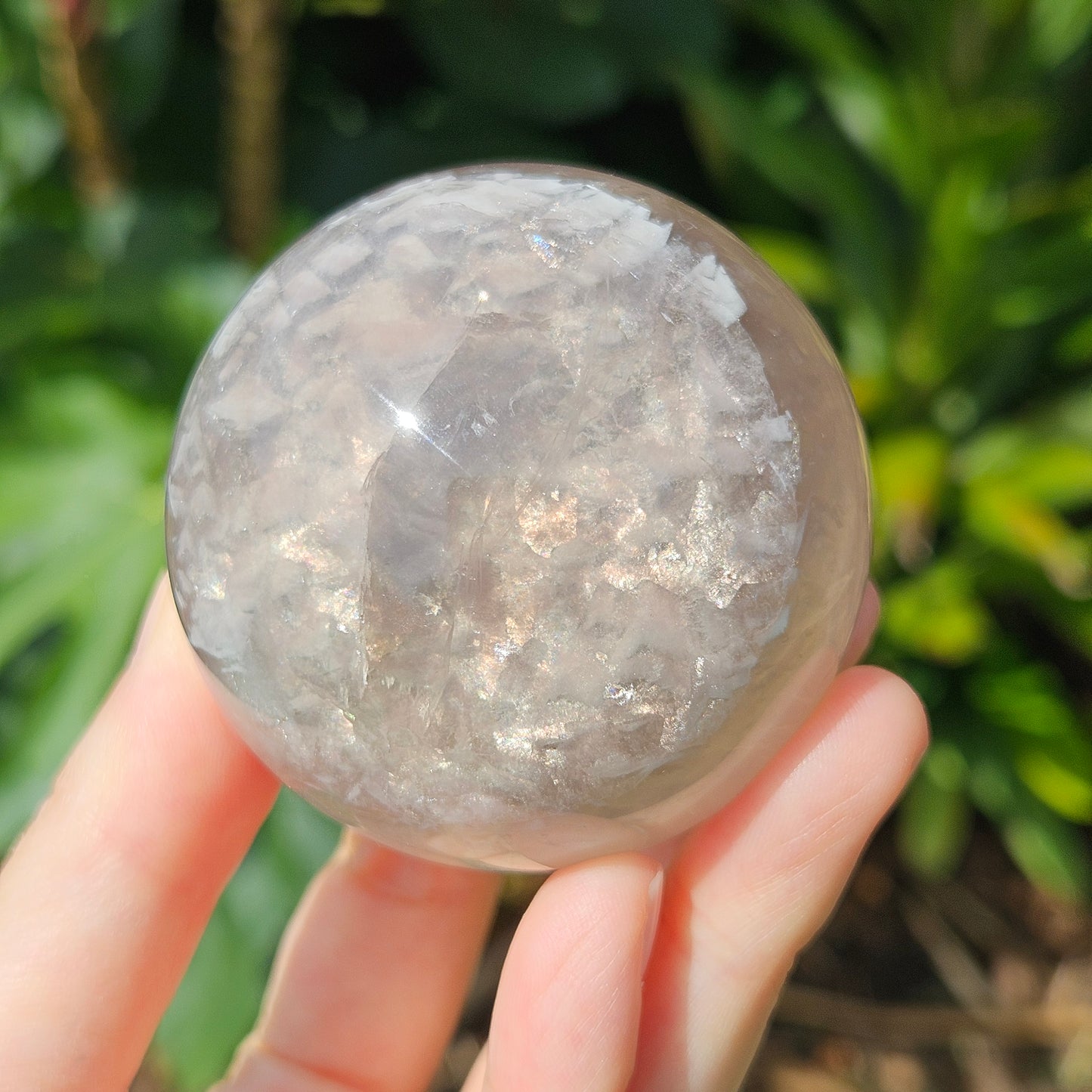 Yellow & Lavender Fluorite Mica Sphere