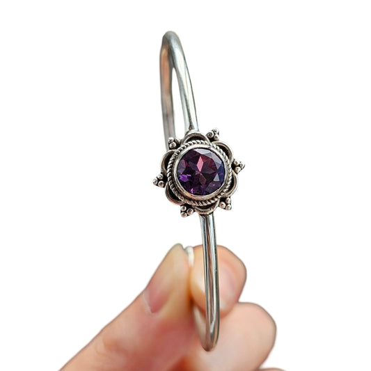 Amethyst bangle bracelet