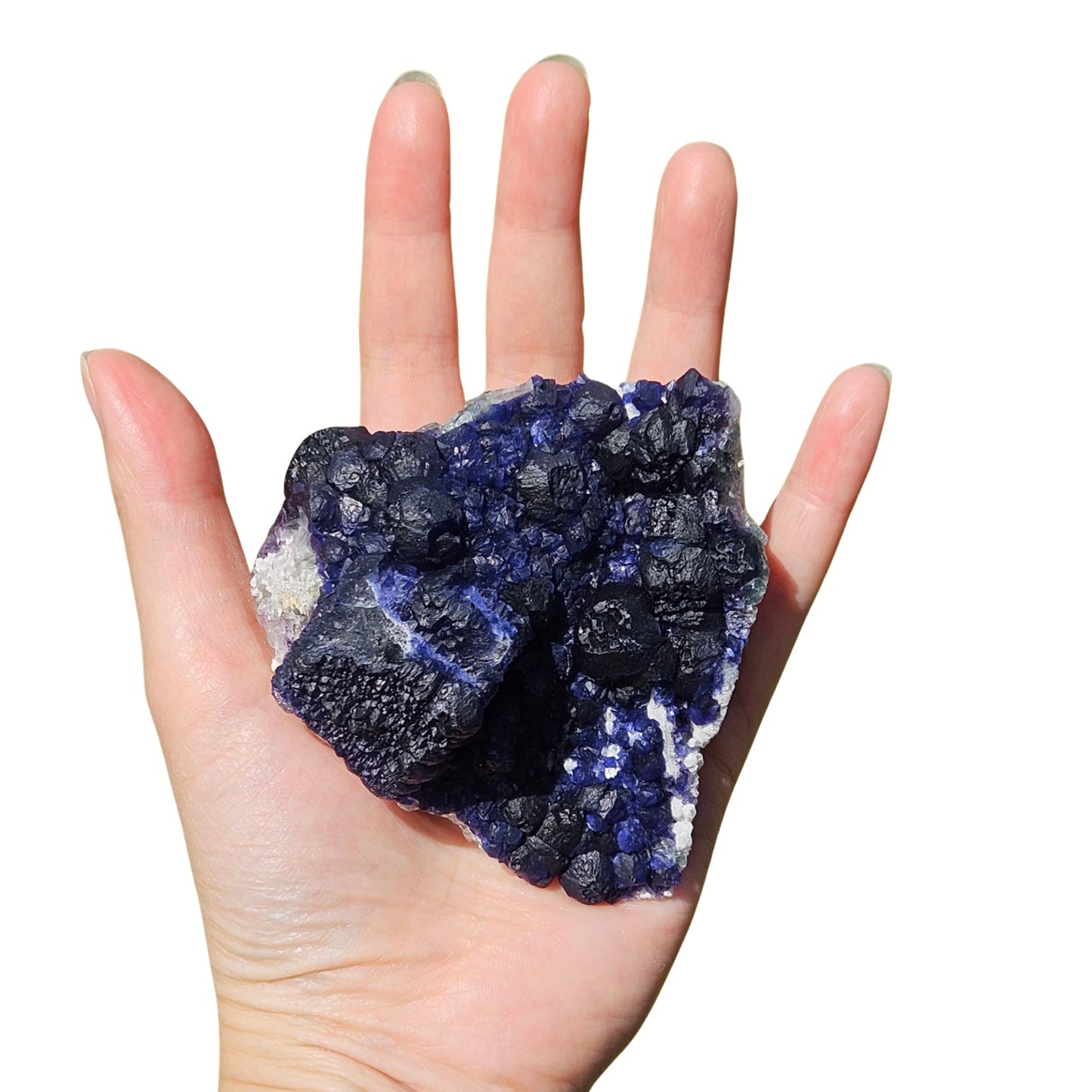 Blue Fluorite Cluster (Blueberry Fluorite)
