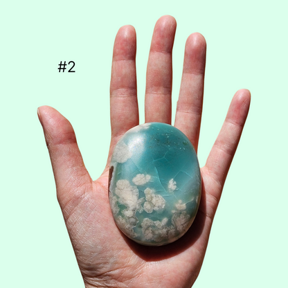 Blue Green Flower Agate