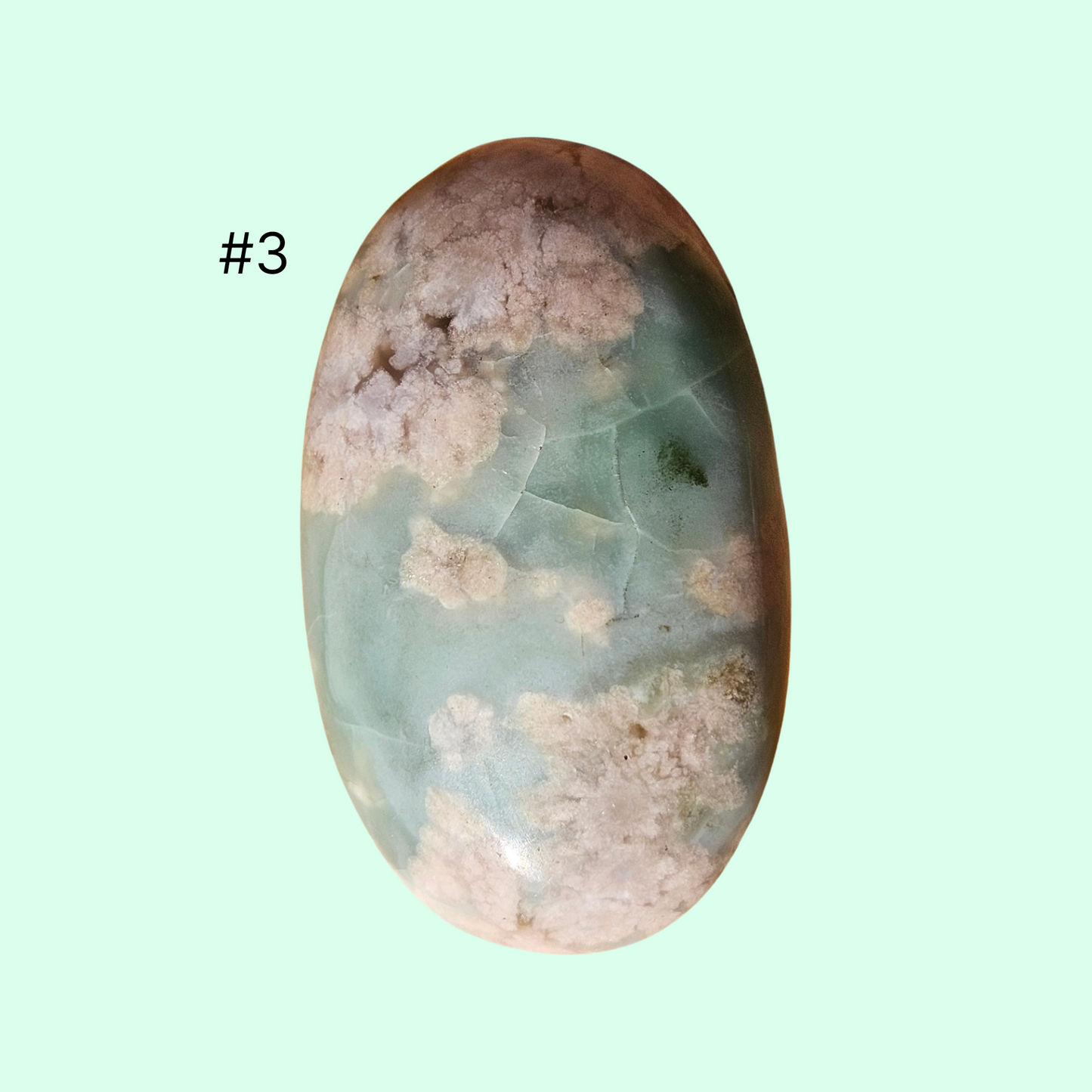 Blue Green Flower Agate