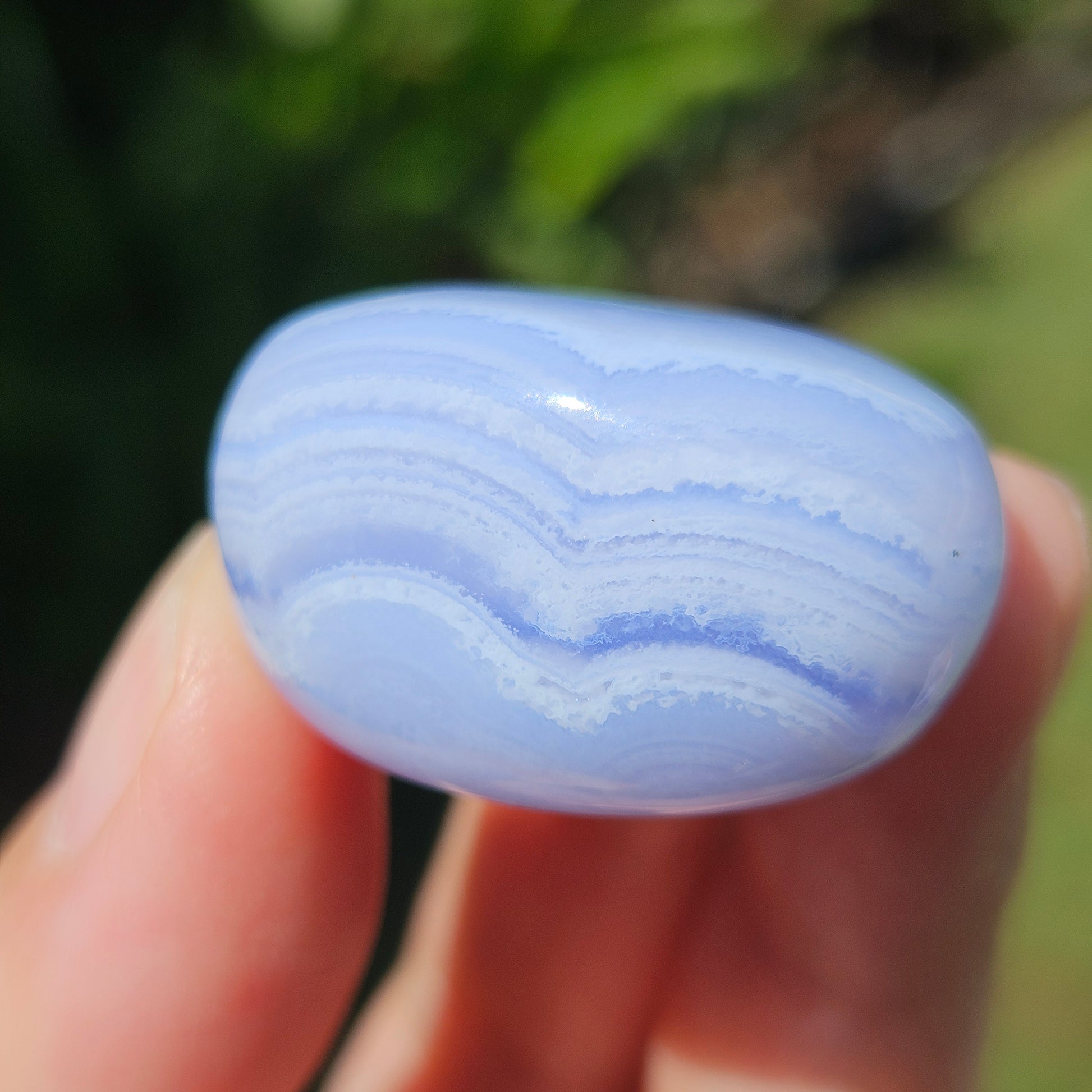Blue Lace Agate Tumble High Quality