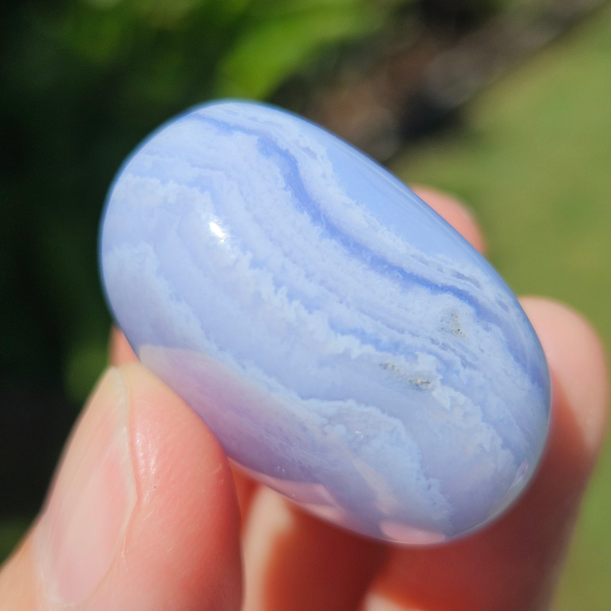 Blue Lace Agate Tumble High Quality