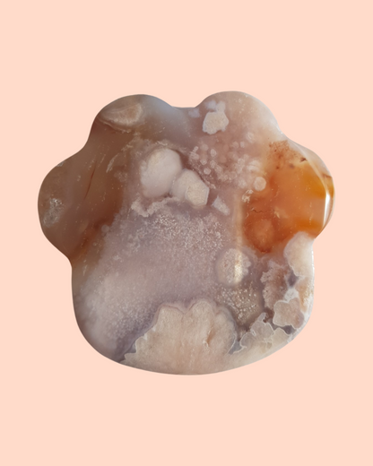 Flower Agate Carving (Paw)