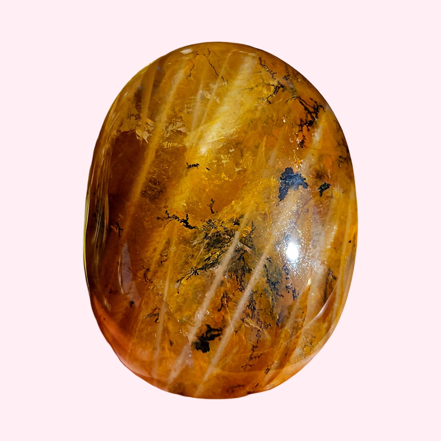 Dendritic Golden Healer Palmstone