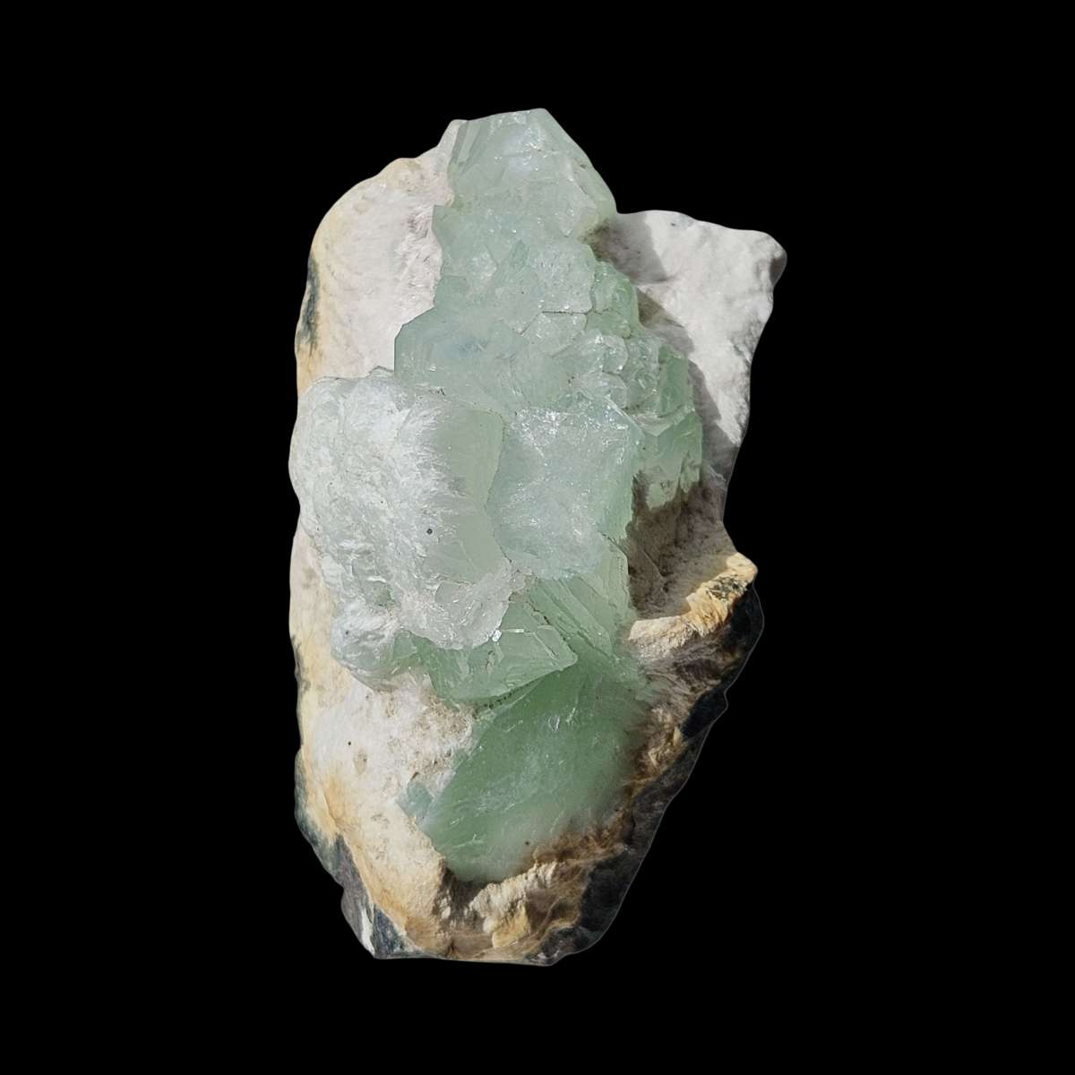 Green Apophyllite on matrix