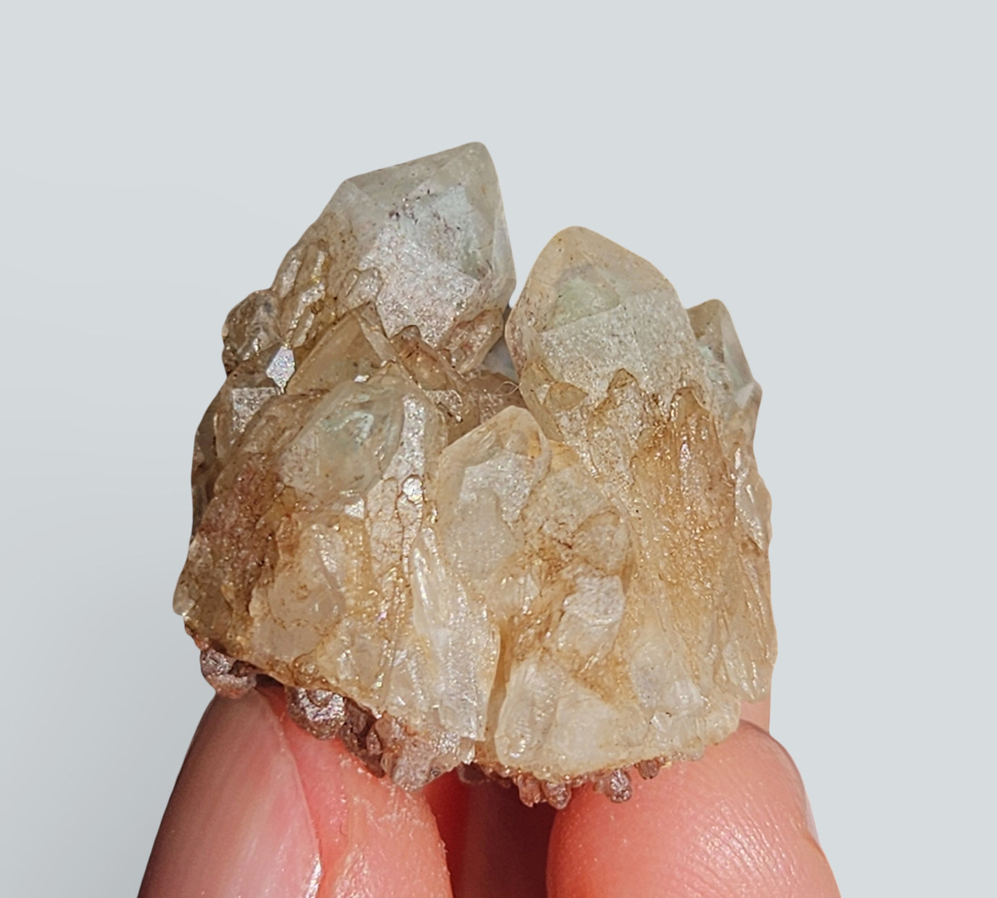 Green Phantom Quartz Cluster | Small