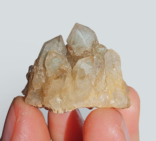 Green Phantom Quartz Cluster