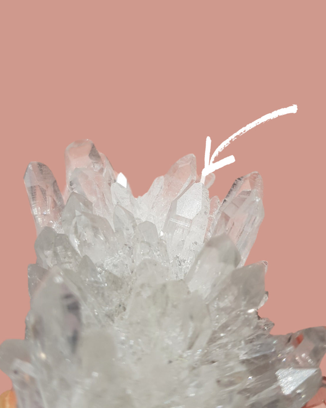 Clear Quartz Cluster with Etchings