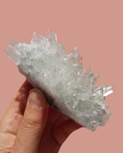 Clear Quartz Crystal Cluster (grey)