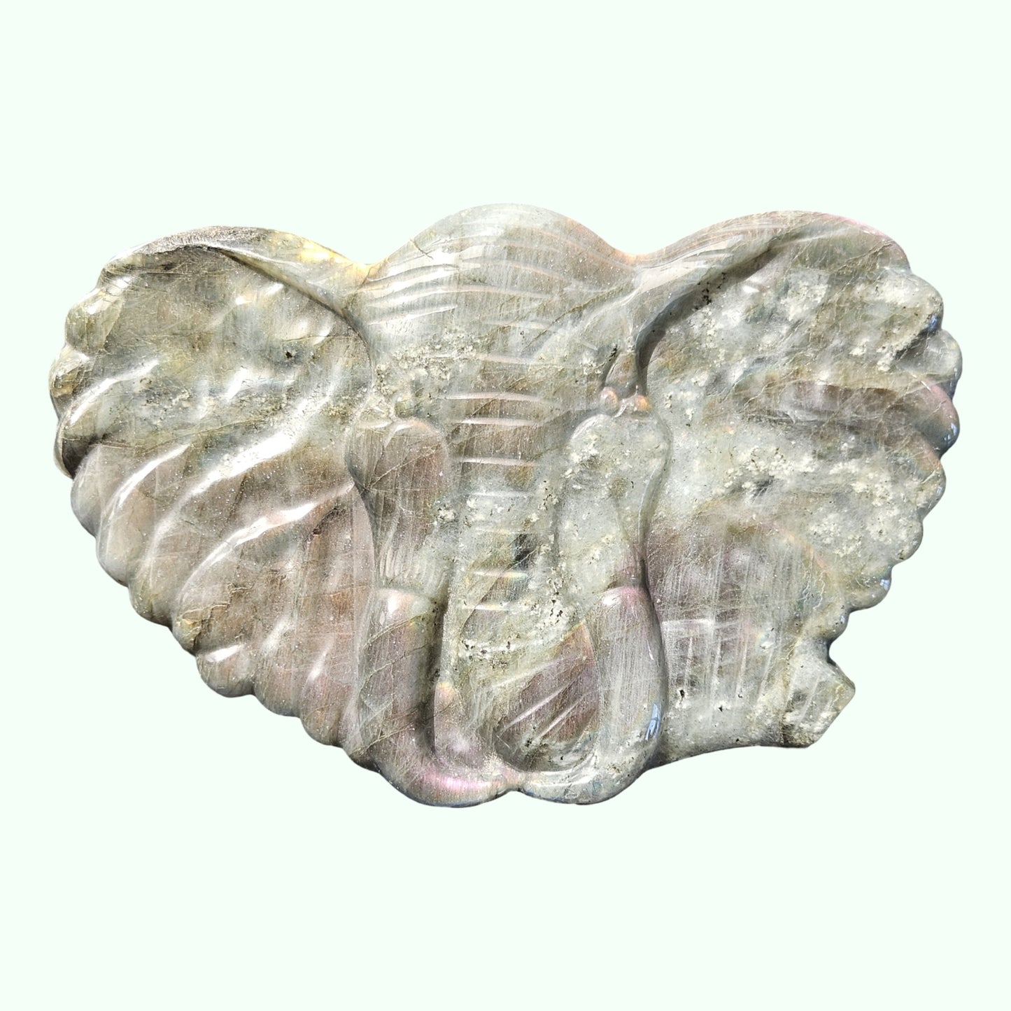 Labradorite Elephant Crystal Carving