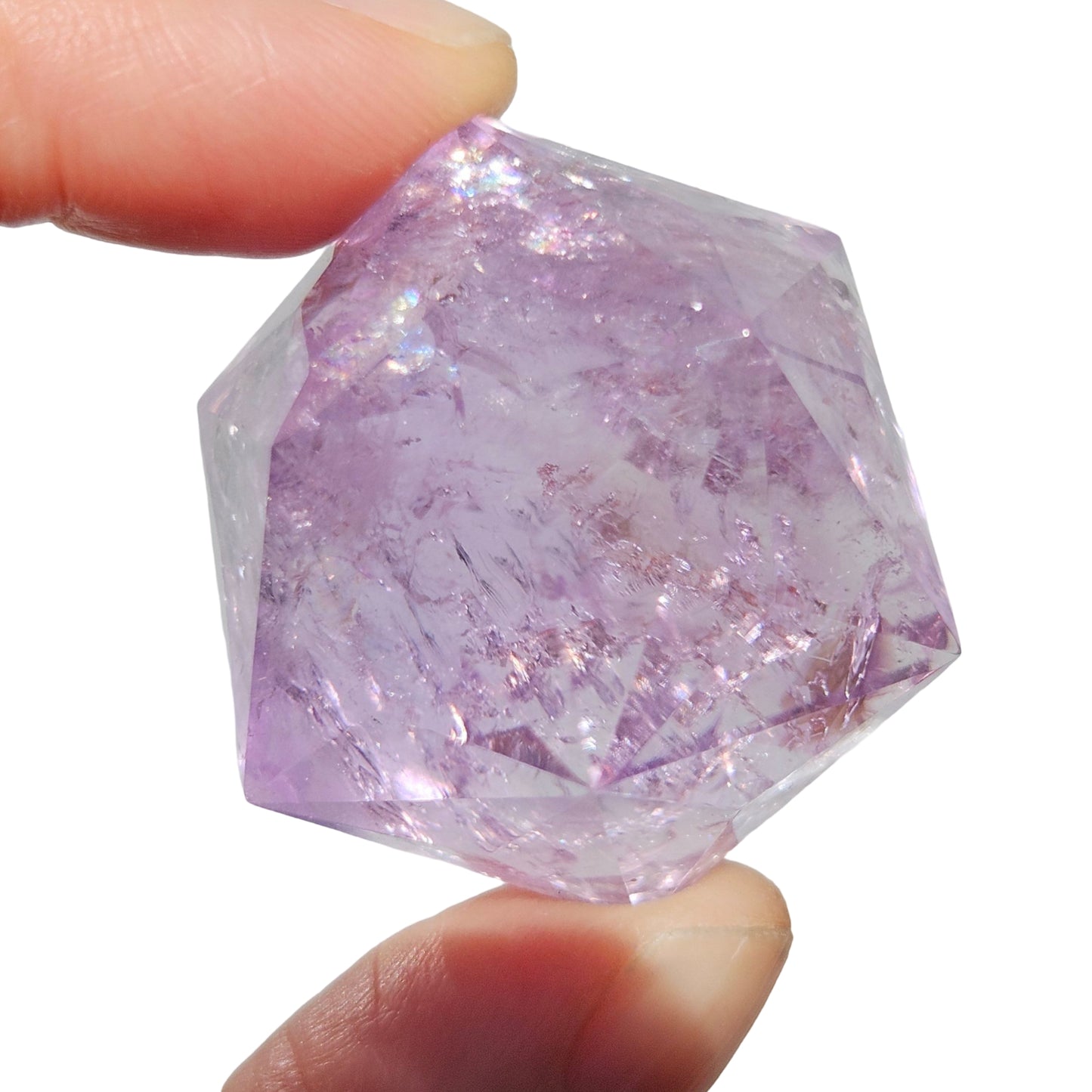 Amethyst Icosahedron (High Quality + Rainbow)