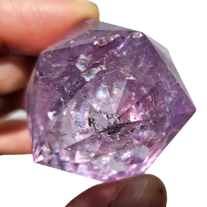 Amethyst Icosahedron (High Quality + Rainbow)