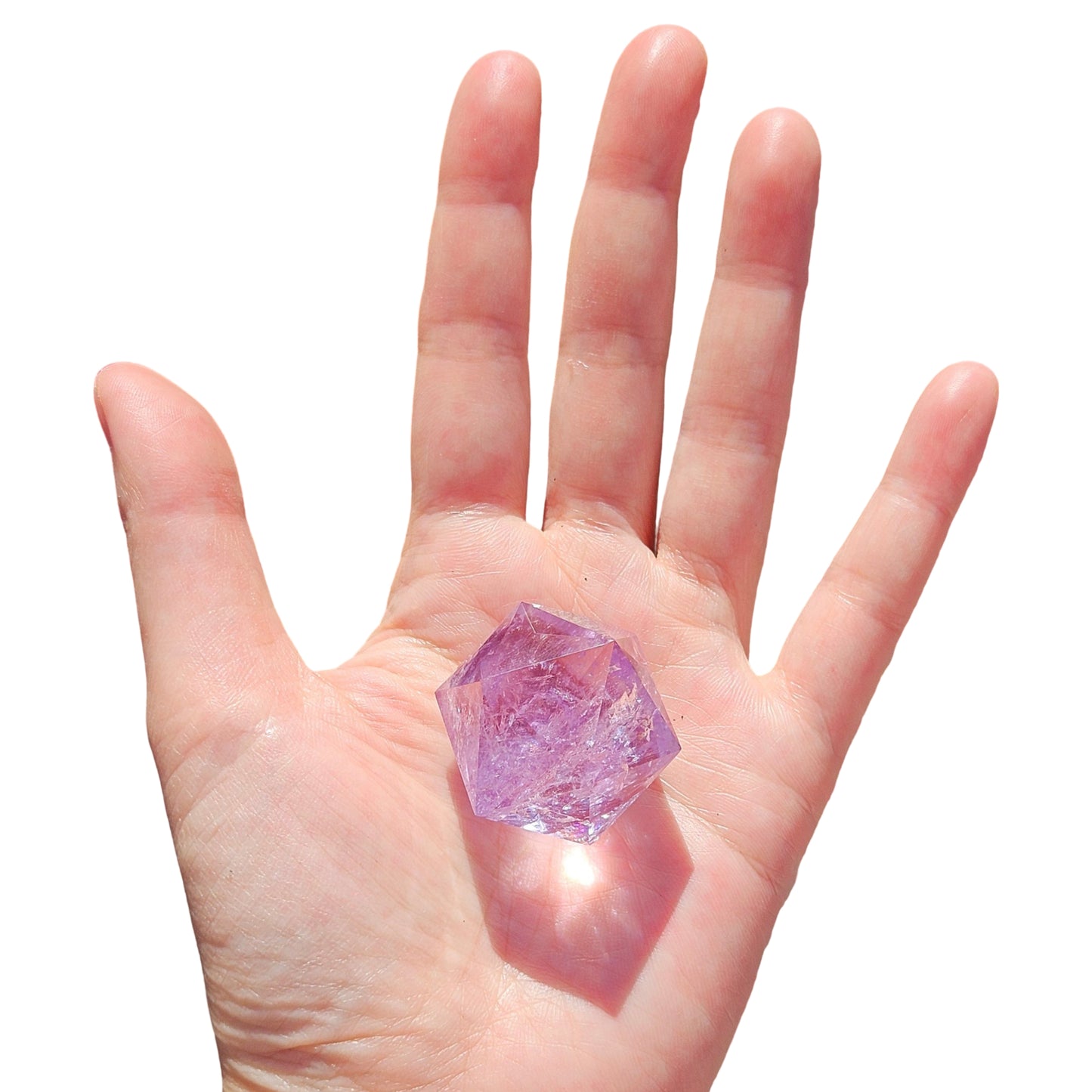 Amethyst Icosahedron (High Quality + Rainbow)