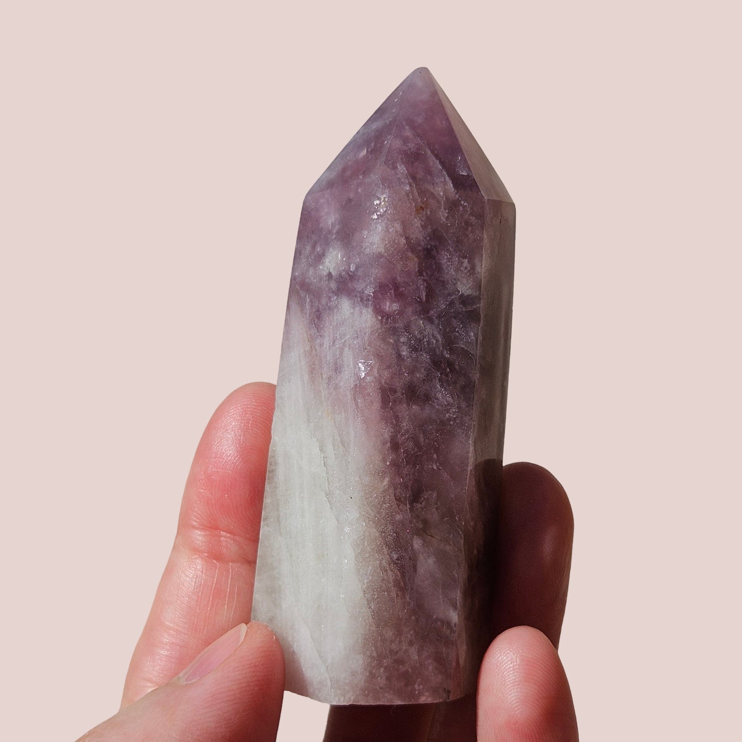 Lavender Rose Quartz Point