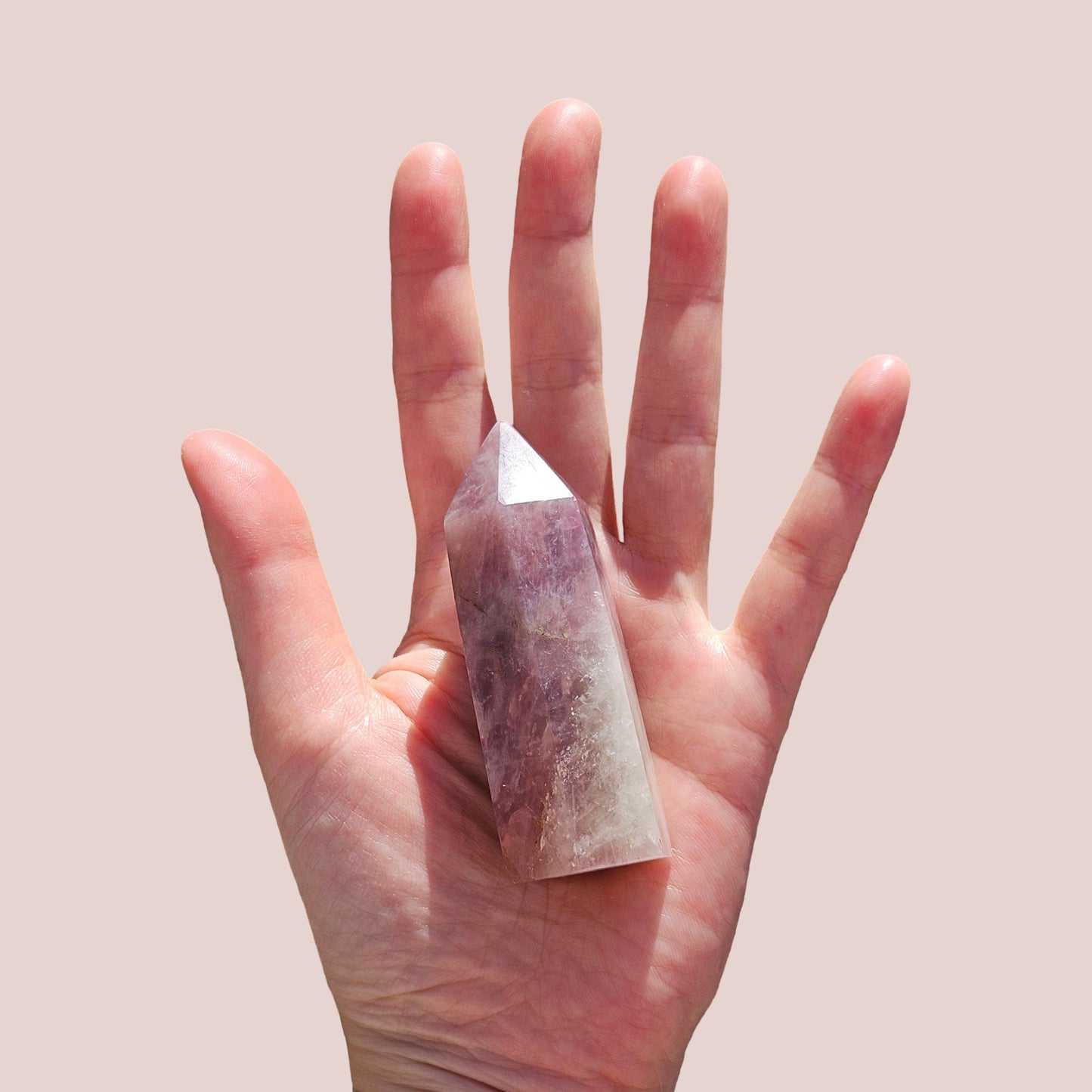 Lavender Rose Quartz Point