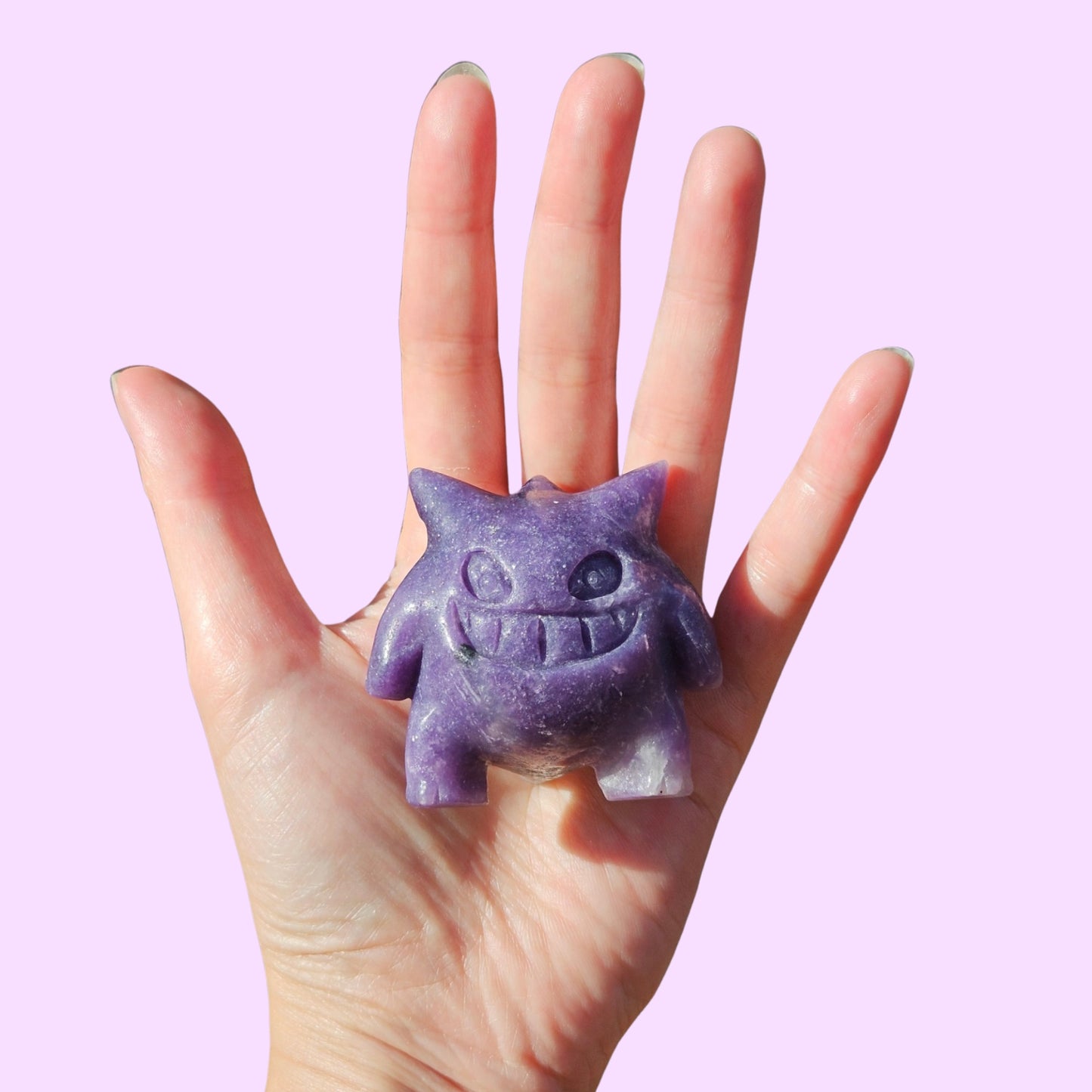 Lepidolite Carving (Gengar Pokemon)