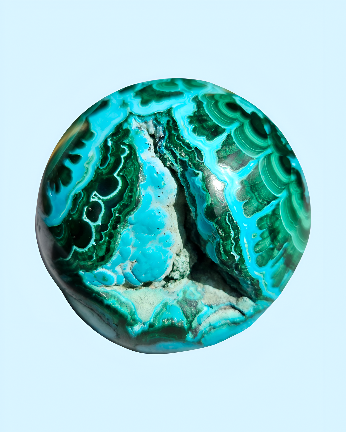 Dreamy Malachite & Chrysocolla Sphere (from Mexico)