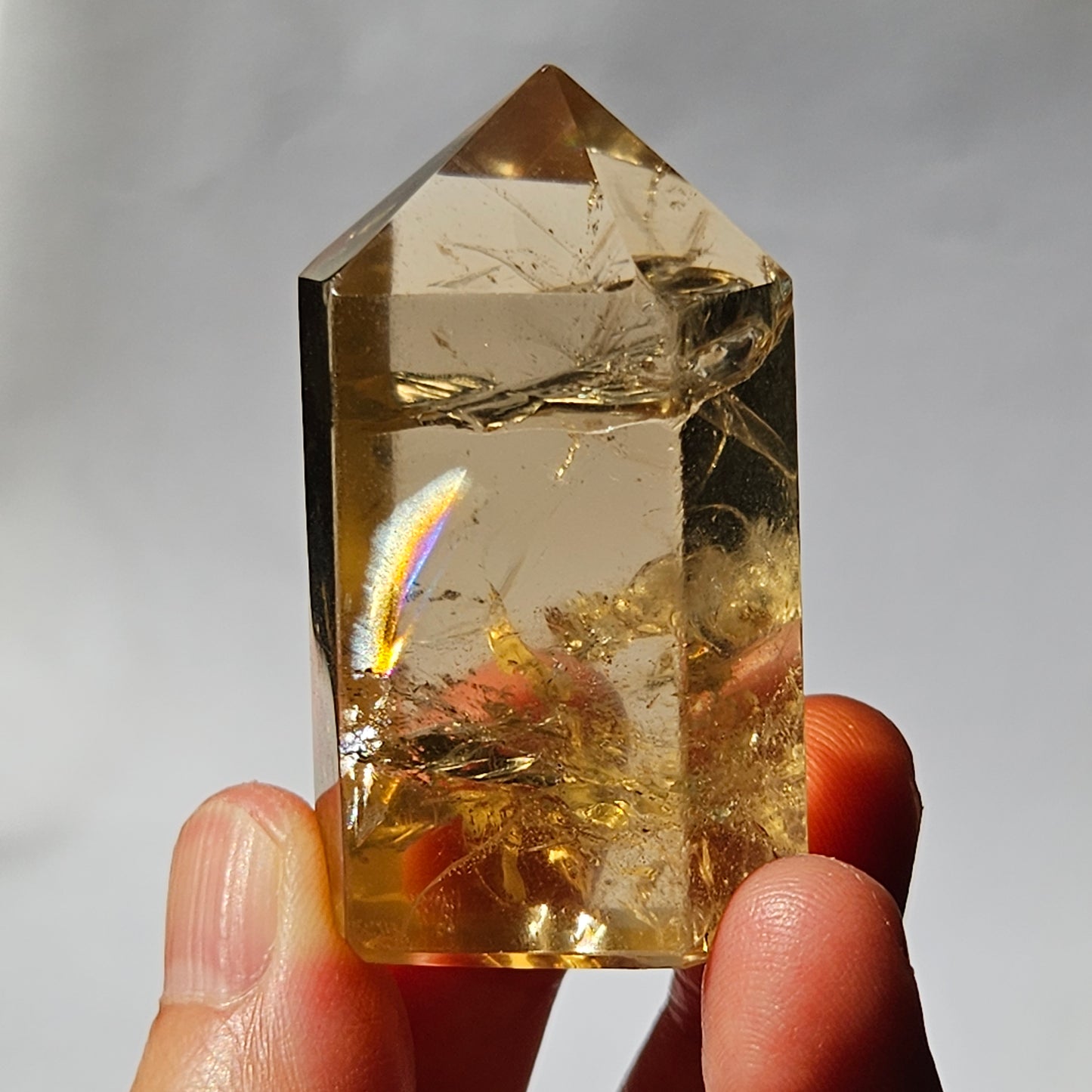 Natural citrine point from Brazil