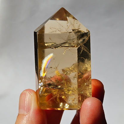 Natural citrine point from Brazil