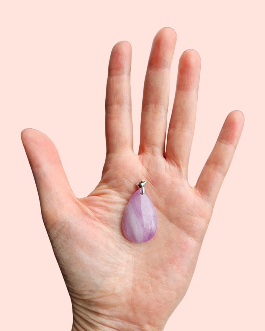 Kunzite Crystal Pendant