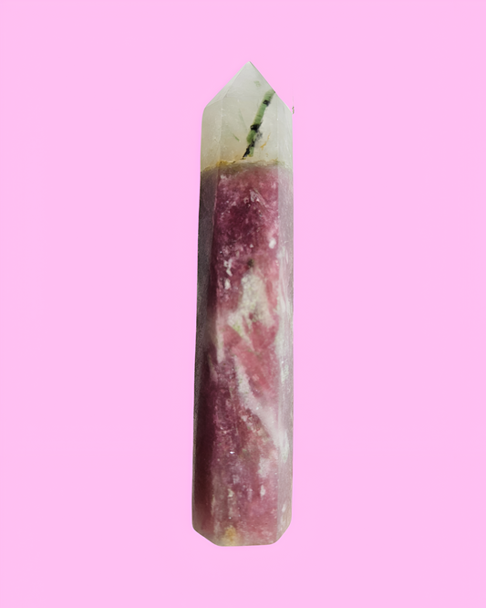 Pink Tourmaline Lepidolite point