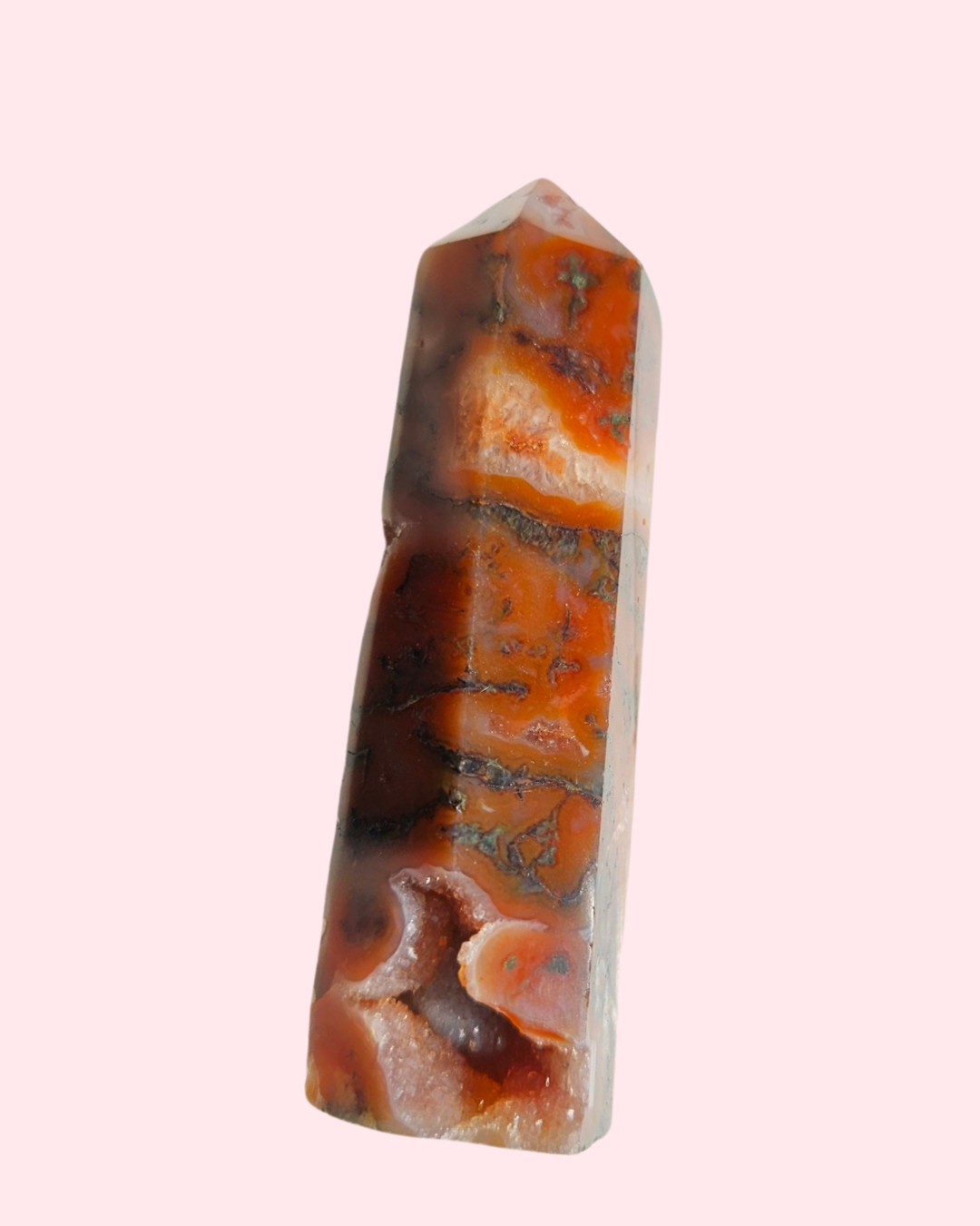 Red Moss Agate point