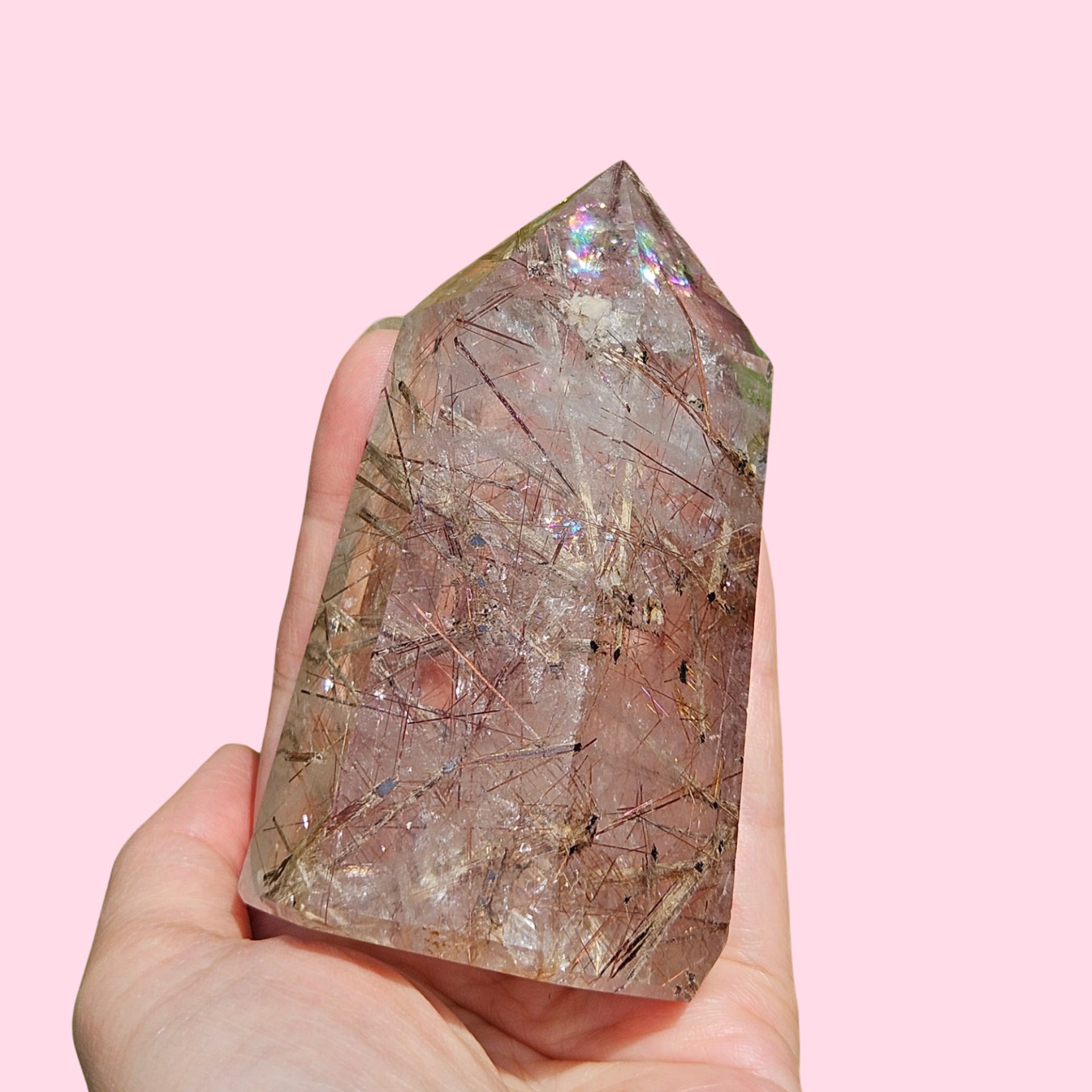 Genuine Polished Red Rutilated Quartz Point from Brazil hotsell (86.3 grams) - RT-P33