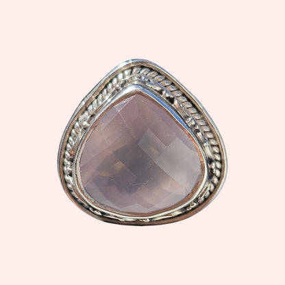 Rose Quartz Ring (Large & Gorgeous)