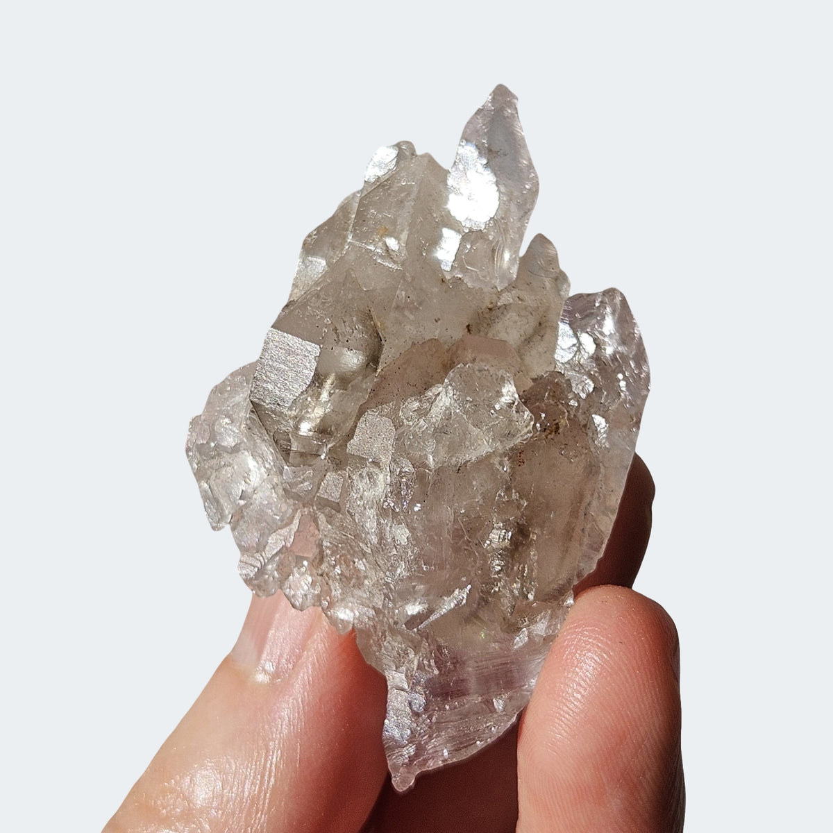 Self-Healed Smoky Quartz Cluster