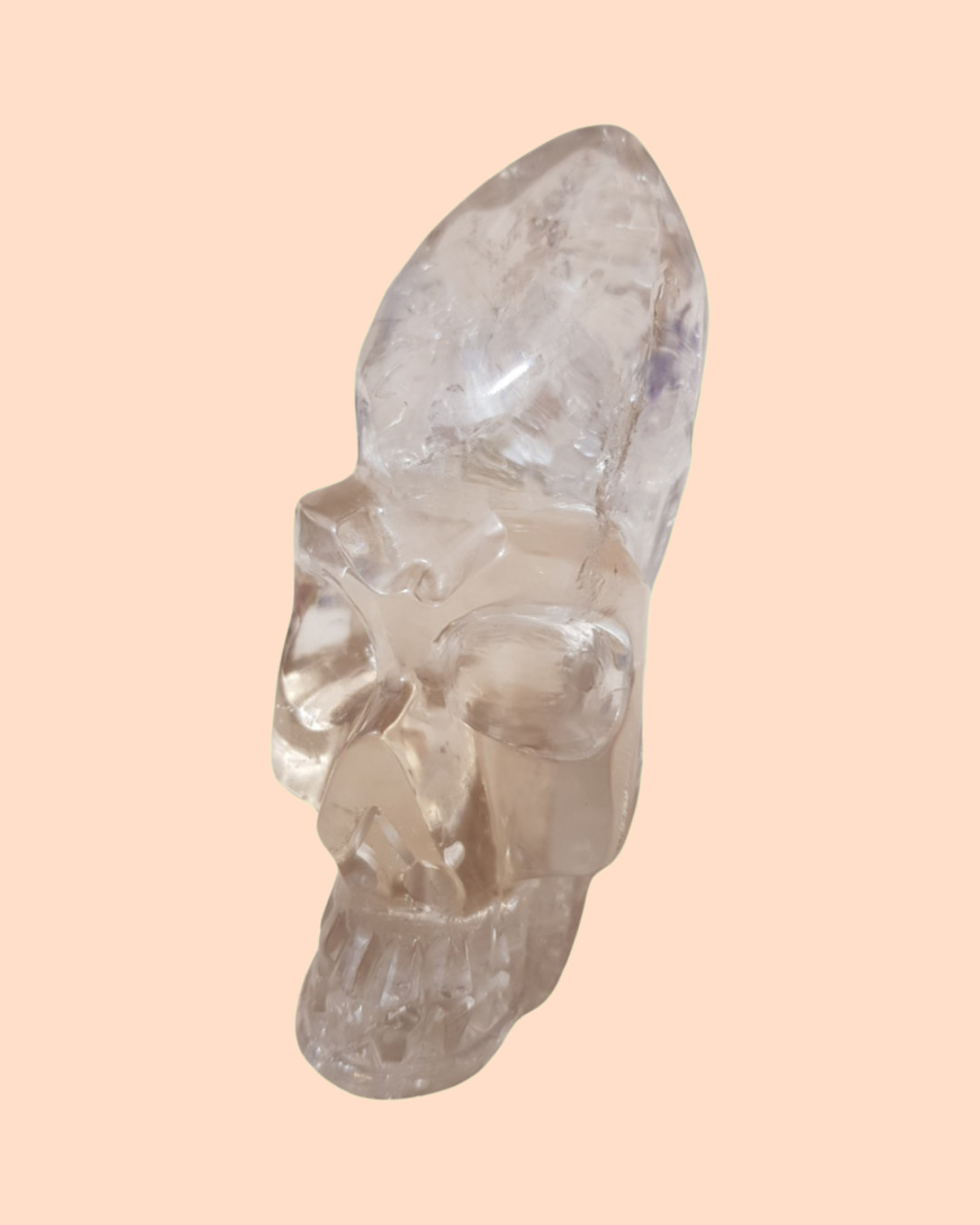 Smoky quartz crystal skull