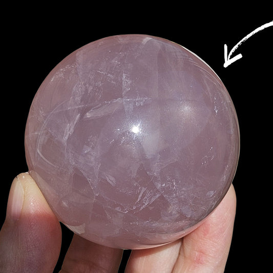 Star Rose quartz sphere