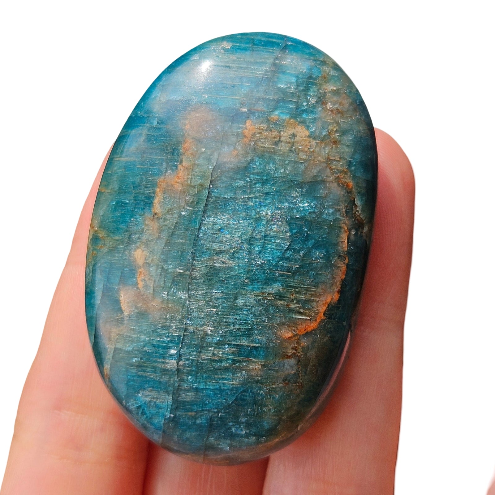 Blue Apatite Palmstone