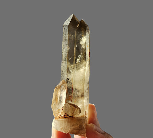 Natural Smoky Citrine Twin Wand | Madagascar