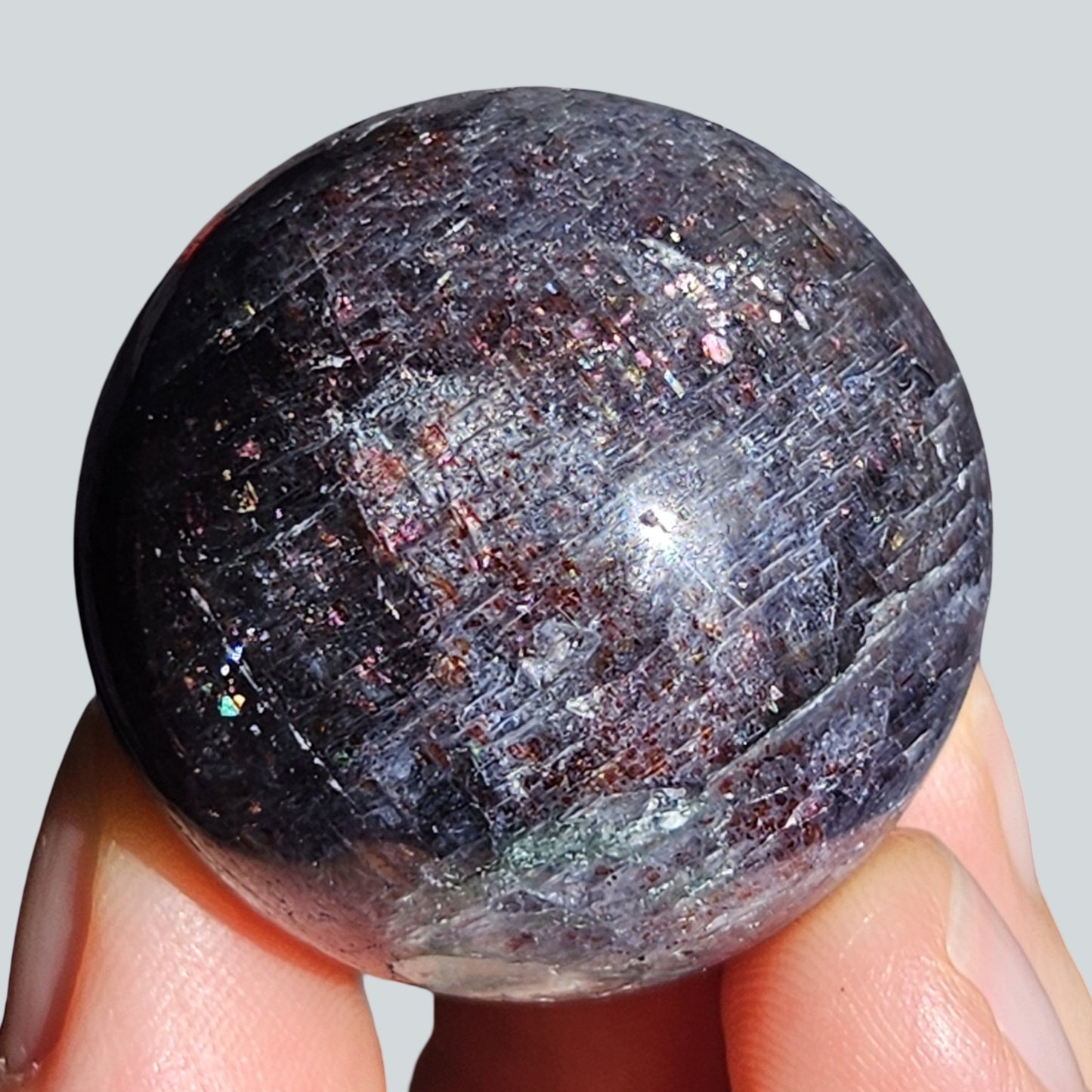 Bloodshot Iolite Sphere | Rare