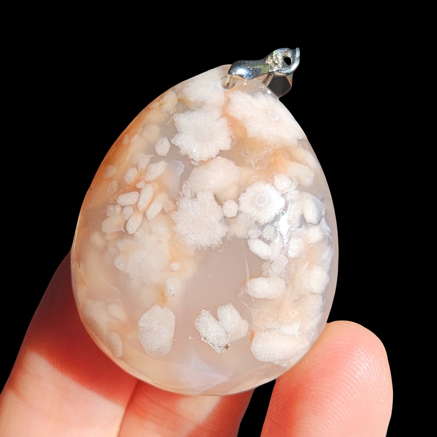 Flower Agate Pendant