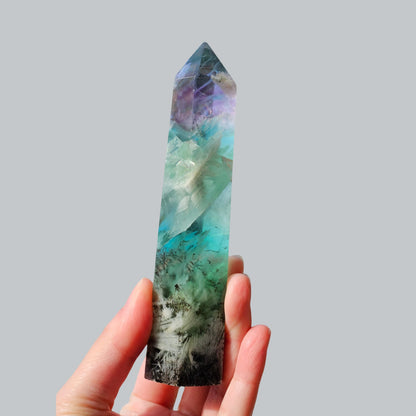 Dendritic Fluorite with White Feathers | Rare