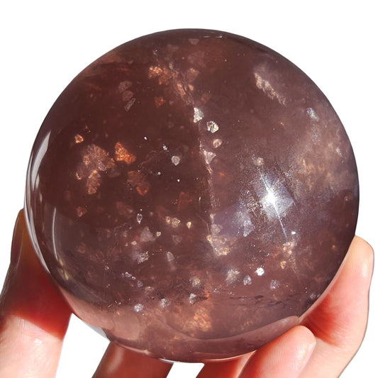 Mica in Fluorite Sphere | 6cm