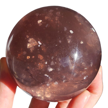 Mica in Fluorite Sphere | 6cm