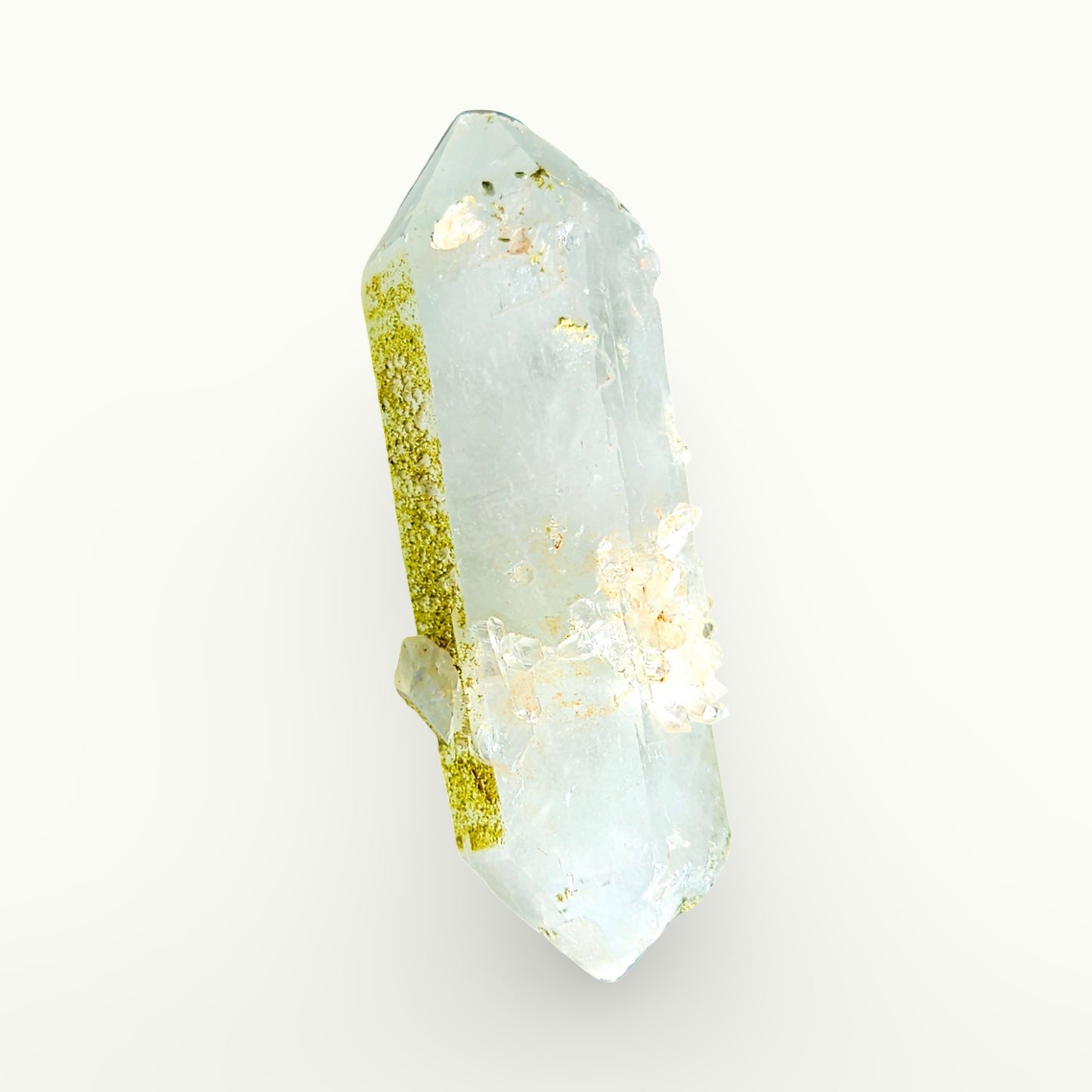 Double Terminated Chlorite Quartz with Sparkly Epidote