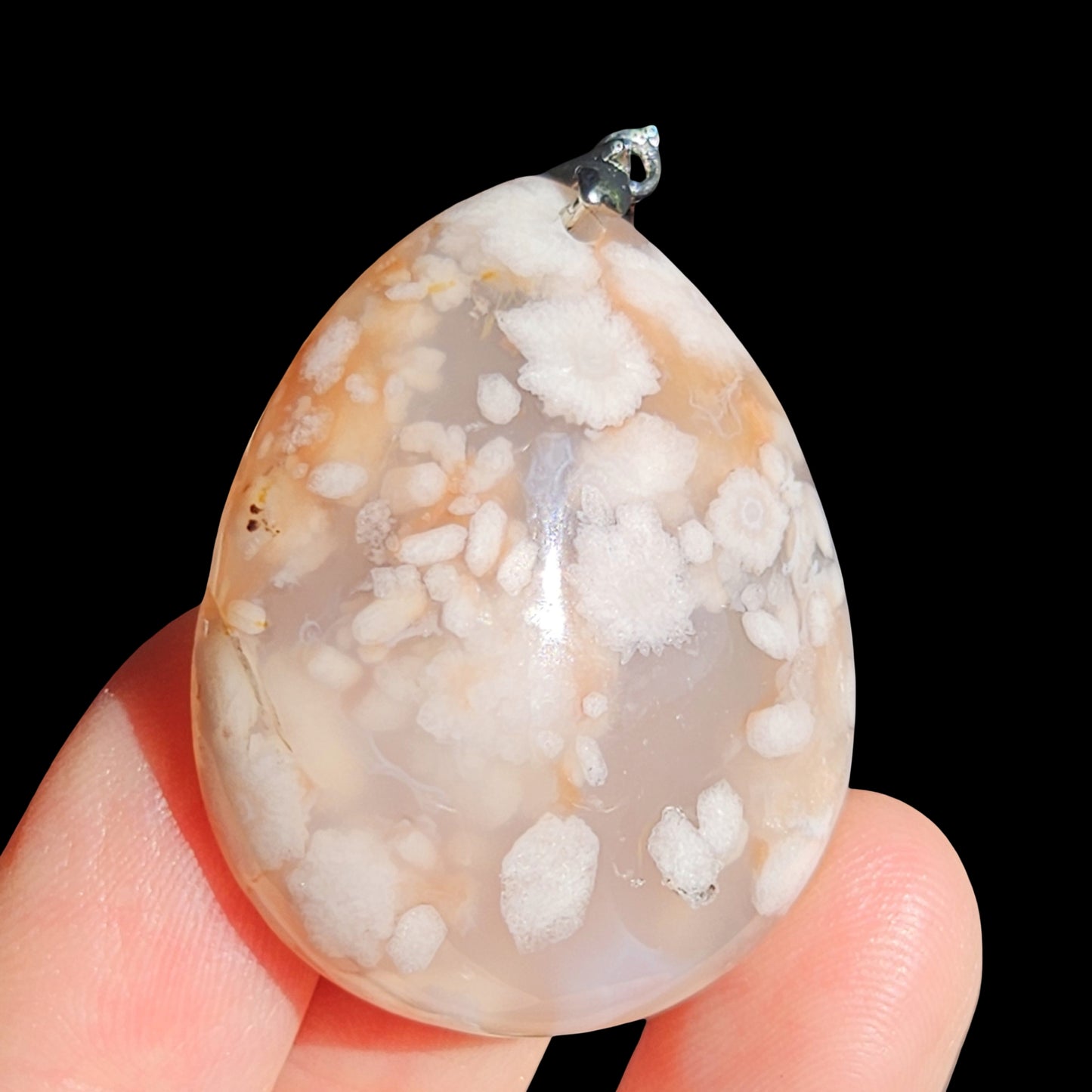 Flower Agate Pendant